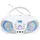 Silva Schneider MPC 25.4 USB – Tragbarer CD-Player mit UKW-Radio, USB für MP3, AUX & Kopfhöreranschluss, LCD-Display, 40 W p.m.p.o., Netz-/Batteriebetrieb – Weiß