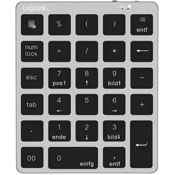 LogiLink ID0212, Bluetooth, 28, Laptop / PC, Grau