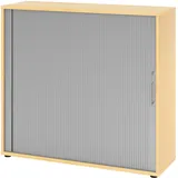 HAMMERBACHER Rollladenschrank ahorn, silber 2 Fachböden 120,0 x 40,0 x 110,0 cm