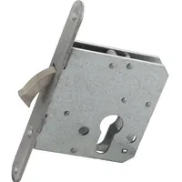 ASSA ABLOY Assa Abloy, Schiebetürschloss m. vernickeltem Bogenriegel, PZ,