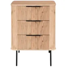 Wolf Möbel BRONX ROUND Kommode mit 3 Schubladen