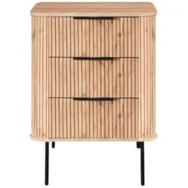 Wolf Möbel BRONX ROUND Kommode mit 3 Schubladen