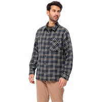 Jack Wolfskin Herren MORGENLUFT Shirt M Hemd, Night Blue Checks, Medium