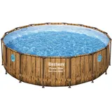 BESTWAY Power Steel Swim Vista Series Frame Pool rund Set 488 x 122 cm inkl. Filterpumpe