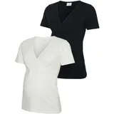 mama.licious MAMALICIOUS® 2er-Pack Umstands- und Still-T-Shirts, schwarz | XL