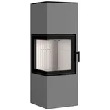 Hajduk Kaminofen Pixel L | 7 kW | rechteckiger Kaminofen | Grau