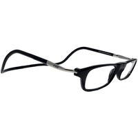 CliC Eyewear Herren-Lesebrille XXL | Lesebrille mit Magnet | Lesebrille aus Polycarbonat | Flexible Presbyopie-Brille (1.0, Schwarz) - 1.0