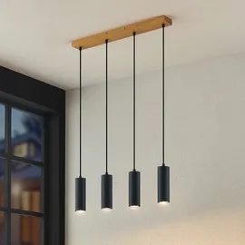 LINDBY Maniva 4-flg. 60 cm rechteckig schwarz