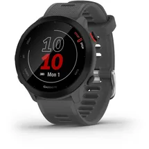 Garmin Forerunner 55 mit Silikon-Wechselarmband dunkelgrau/schwarz