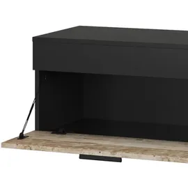 Vicco Vicco, Wohnwand, Wohnzimmerschränke Berno, Schwarz/Sandeiche, 2 Teile (70.80 x 35.30 x 38.90 cm)