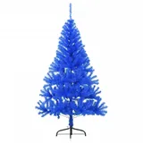 vidaXL Künstlicher Halb-Weihnachtsbaum mit Ständer Blau 120 cm PVC