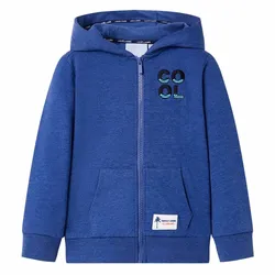 Kinder-Kapuzenpullover mit Reißverschluss Dunkelblau Melange 92 – Warm, bequem & praktisch - 92