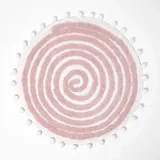 Homescapes Badematte Spiral Rosa Ø 60 cm