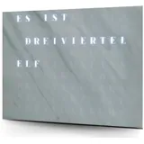 build-yours WordClock Jupiter Moderne LED Wanduhr mit Worten | Digitale WortUhr - Weißer Marmor Optik