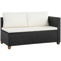 vidaXL Garten-Lounge-Set 4-tlg. schwarz 44107