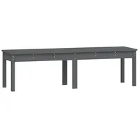 Furnicato Gartenbank 2-Sitzer Grau 159,5x44x45 cm Massivholz Kiefer