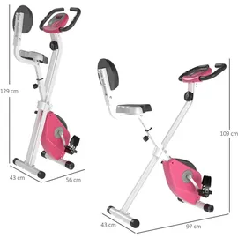 Homcom Fahrradtrainer mit Magnetwiderstand rosa/weiß