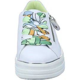 REMONTE Damen Sneaker D1C06, Frauen Halbschuhe,lose Einlage,Strassenschuhe,Sportschuhe,Freizeitschuhe,Turnschuhe,Weiss Kombi (80),39 EU - 39
