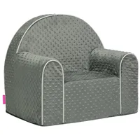 Midi Dots Kindersessel Babysessel Baby Sessel Sofa Kinderstuhl Stuhl Schaumstoff Umweltfreundlich (Hellgrau)