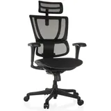 HJH Office Bürostuhl ERGOHUMAN SLIM ECO F GEN2 Netzstoff / Stoff - Schwarz