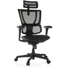 HJH Office Bürostuhl ERGOHUMAN SLIM ECO F GEN2 Netzstoff / Stoff - Schwarz