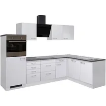 Flex-Well FlexWell Eckküche, Weiß, Kunststoff, 7 Schubladen, einmalig seitenverkehrt montierbar, nur wie online abgebildet bestellbar, 280x170 cm, Made in Germany, links aufbaubar, rechts aufbaubar, Küchen, Eckküchen