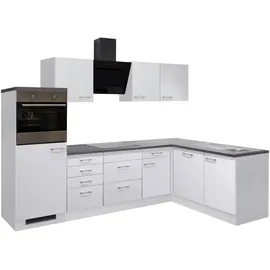 Flex-Well FlexWell Eckküche, Weiß, Kunststoff, 7 Schubladen, einmalig seitenverkehrt montierbar, nur wie online abgebildet bestellbar, 280x170 cm, Made in Germany, links aufbaubar, rechts aufbaubar, Küchen, Eckküchen