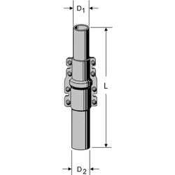 KATHREIN ZSF 47 Schiebemast, L: 2 x 2,5 m, Ø: 40/48 mm