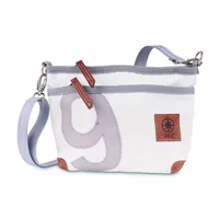 360° Taschen Deern Lütt Beuteltasche Segeltuch Weiß/Grau