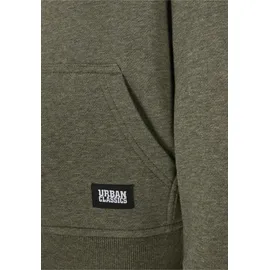 URBAN CLASSICS Basic Melange Kapuzenpullover Dark Green Melange 122-128 cm