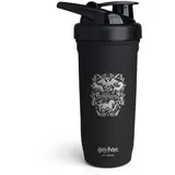 SmartShake Reforce Stainless Steel / 30oz) | Lightweight Resistance Sports Protein Shaker Bottle with a Soft Lid | Leakproof, BPA Free & DEHP Free