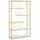 Barberpub 5177 Bücherregal 5 Ebenen 80 x 30 x 180 gold, weiß
