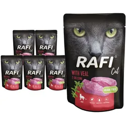 RAFI Cat Adult mit Kalbfleisch 10x100g