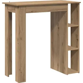 vidaXL Bartisch mit Regal 102 x 50 x 103,5 cm Braun