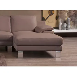 Egoitaliano "Shakira, Design & Sitzkomfort auf hohem Niveau, Breite 236cm, L-Form", mit Recamiere, L-Form, edle Füße grün