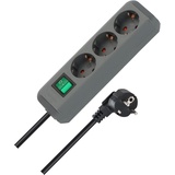 Brennenstuhl Eco-Line Steckdosenleiste mit Schalter 3-fach, silbergrau