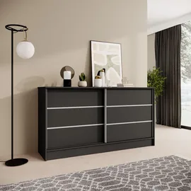 beautysofa MIRELA 161 x 85 x 43,5 cm Schwarz