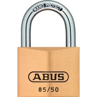 ABUS Vorhängeschloss Messing 85IB/60 gl.-2717 - gleichschließend und wetterfest - für See- und Hafengebiete - rostfreier Edelstahlbügel - ABUS-Sicherheitslevel 7