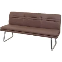 Mendler Sitzbank HWC-H70 Polsterbank Braun 180 x 40 x 48 cm