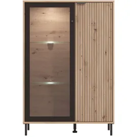 Home Affaire Highboard 93 x 137,5 x 40 cm Artisan Eiche Stripes / Beige