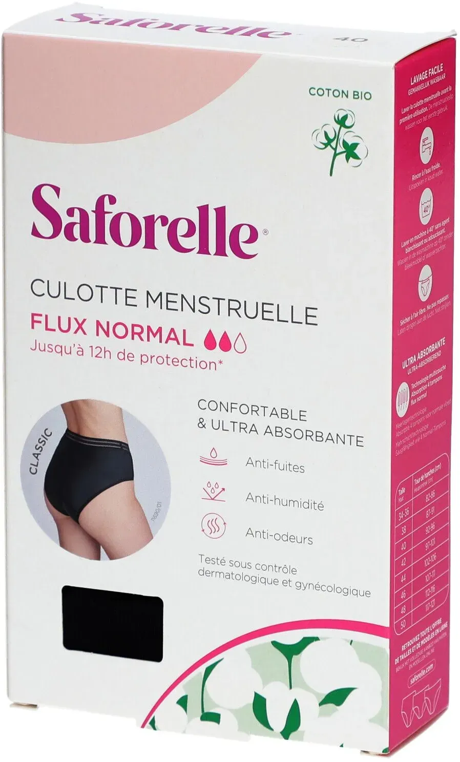 Saforelle Menstruations-Slip Normale Ströme Größe 40