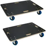 ECD Germany 2er Set Transportroller 60x80 cm, bis 800 kg Siebdruckplatte für Umzug, Möbel-Transport Möbelhund Rollwagen Roller Transporter Transportwagen
