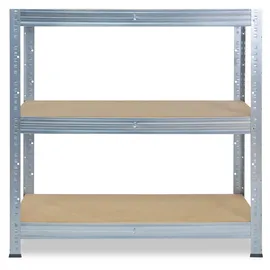 shelfplaza PRO 115x120x60 cm Schwerlastregal in verzinkt mit 3 Böden und 200 kg Traglast pro Boden