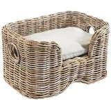 kobolo Hundekorb FURRY in Grau | Gr.: onesize