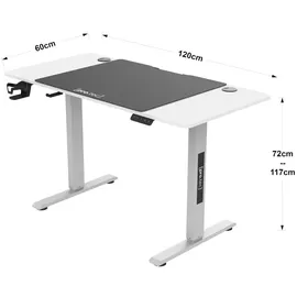 pro.tec Schreibtisch Stryn Weiß
