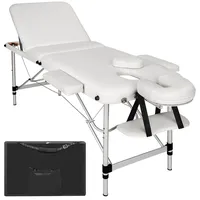 Tectake tectake® 3 Zonen Massageliege Breite 61 cm, Polsterung 5 cm, mit Aluminiumgestell, 210 x 95 x 90 cm