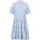 Cartoon Blusenkleid mit Muster Weiß/Hellblau 38