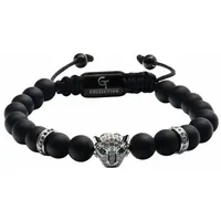 GT Collection Armband Leopard Head in black/silver | Gr.: onesize