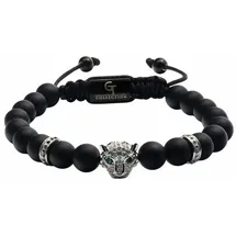 GT Collection Armband Leopard Head in black/silver | Gr.: onesize