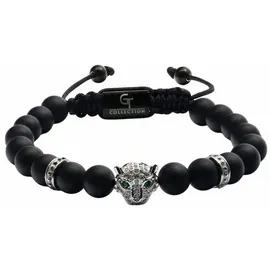 GT Collection Armband Leopard Head in black/silver | Gr.: onesize